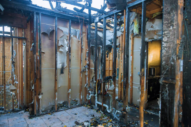 Professional Smoke Damage Restoration technician working in Stanchfield, MN